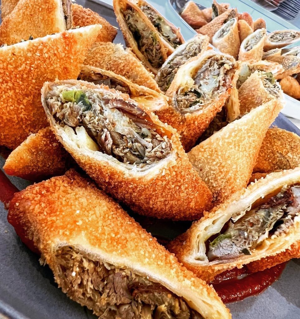Lamb spring rolls